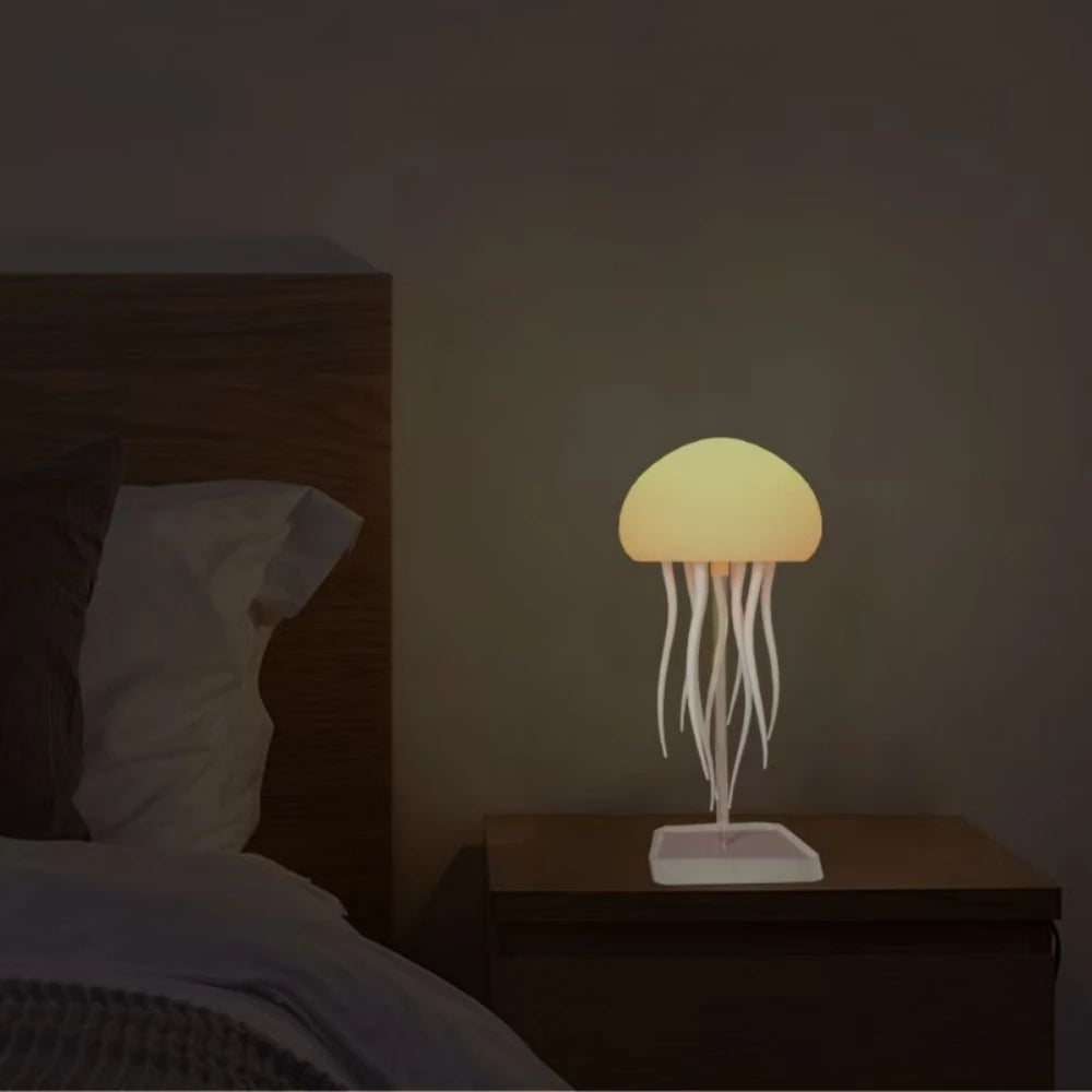 Tanzende Quallen Lavalampe LED RGB Farbwechsel Quallen Nachtlicht Schwimmende Nachttischlampe Für Kinder Erwachsene